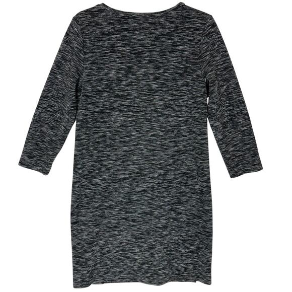 Ann Taylor LOFT Sweater Dress Women's Small Gray Knit Shoulder Zip Pullover - Picture 2 of 12